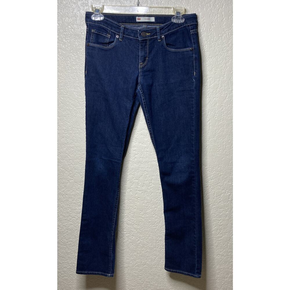 Levis 711 Jeans Girls 14 Reg Skinny Blue Denim Adjustable Waist